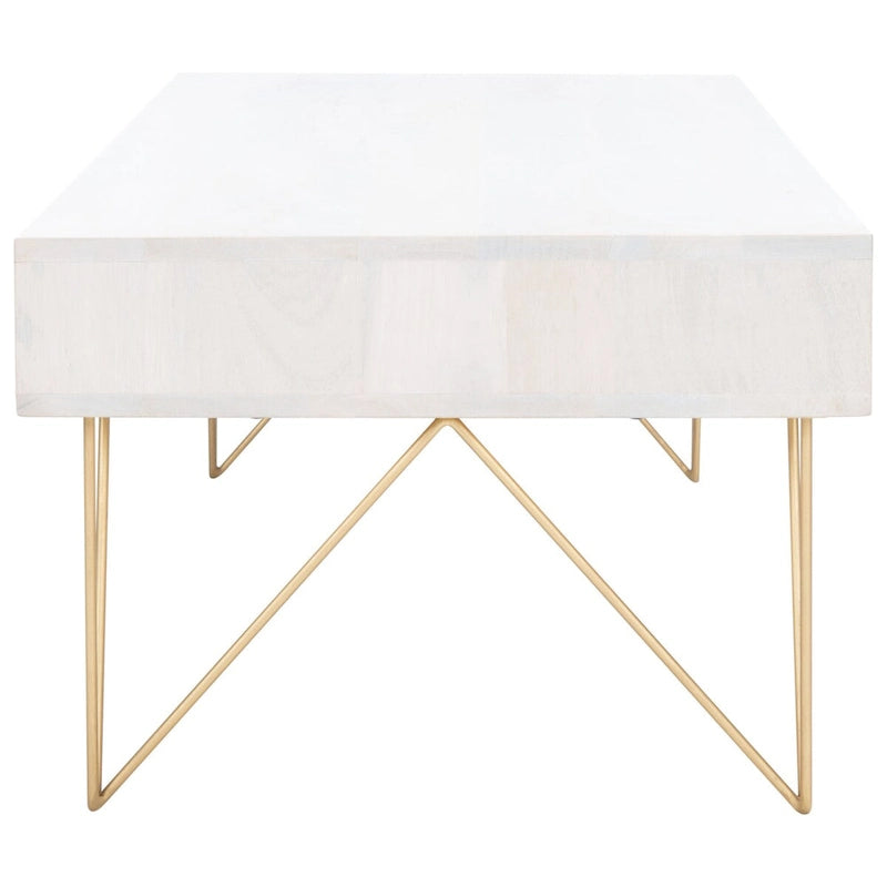 SAFAVIEH Nilgun 1-Drawer 1-Shelf Living Room Coffee Table - 43 W x 21.6 L x 16 H - 43Wx22Dx16H
