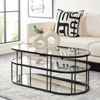 SAFAVIEH Frederica 3 Shelf Coffee Table - 42 L x 21 D x 17 H - 42Wx21Dx17H