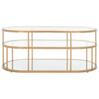 SAFAVIEH Frederica 3 Shelf Coffee Table - 42 L x 21 D x 17 H - 42Wx21Dx17H