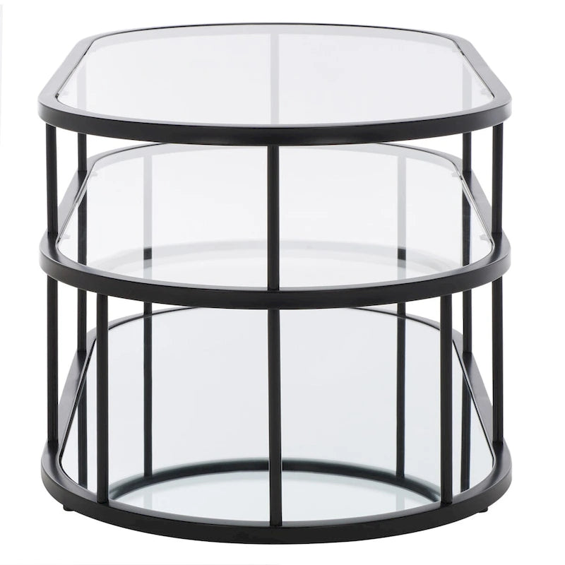 SAFAVIEH Frederica 3 Shelf Coffee Table - 42 L x 21 D x 17 H - 42Wx21Dx17H