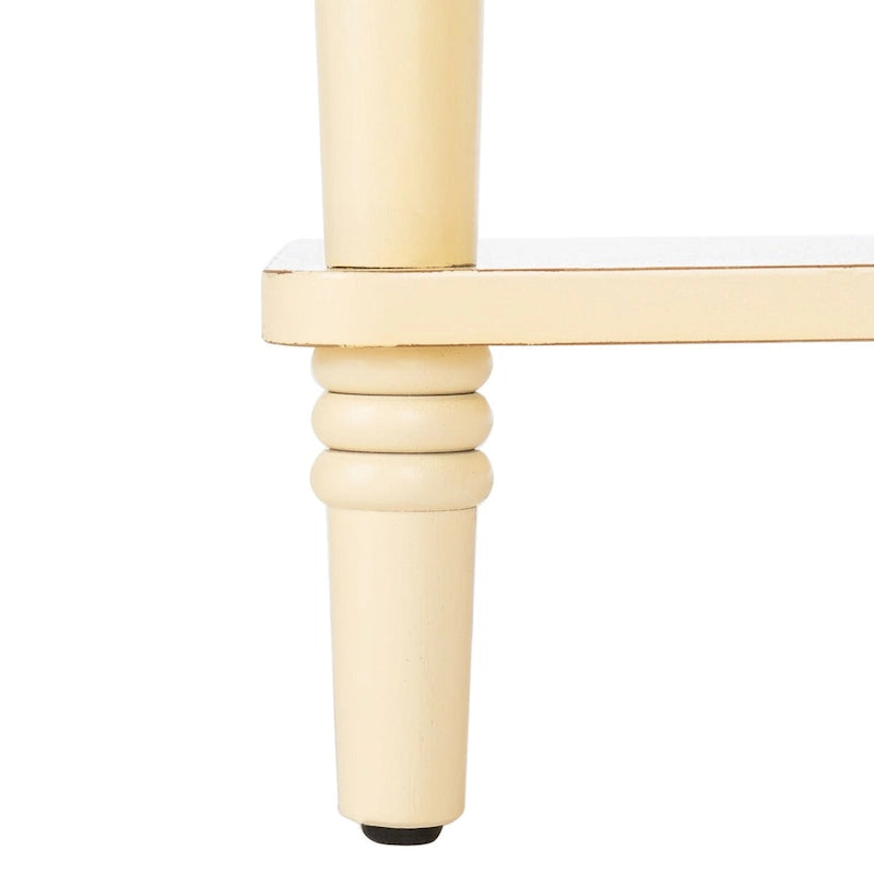 Pine Wood End Table with Sculptured Legs (18"W x 15"D x 24"H)