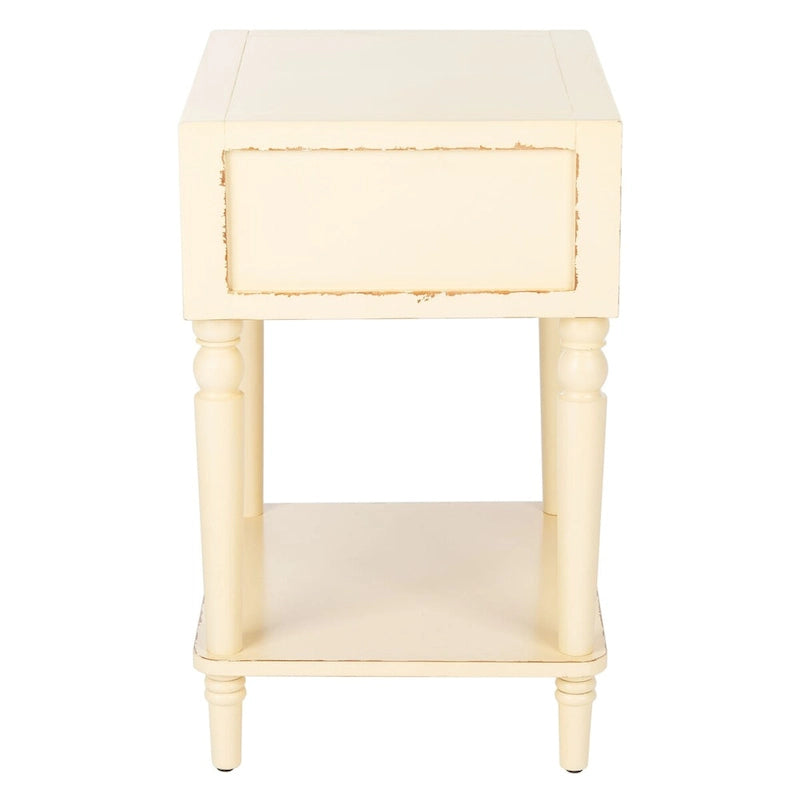 Pine Wood End Table with Sculptured Legs (18"W x 15"D x 24"H)