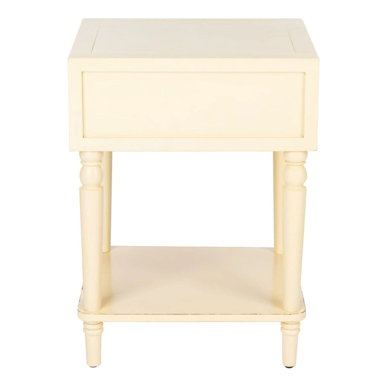 Pine Wood End Table with Sculptured Legs (18"W x 15"D x 24"H)