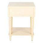 Pine Wood End Table with Sculptured Legs (18"W x 15"D x 24"H)