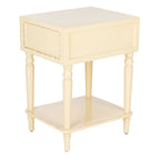 Pine Wood End Table with Sculptured Legs (18"W x 15"D x 24"H)