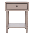 Pine Wood End Table with Sculptured Legs (18"W x 15"D x 24"H)