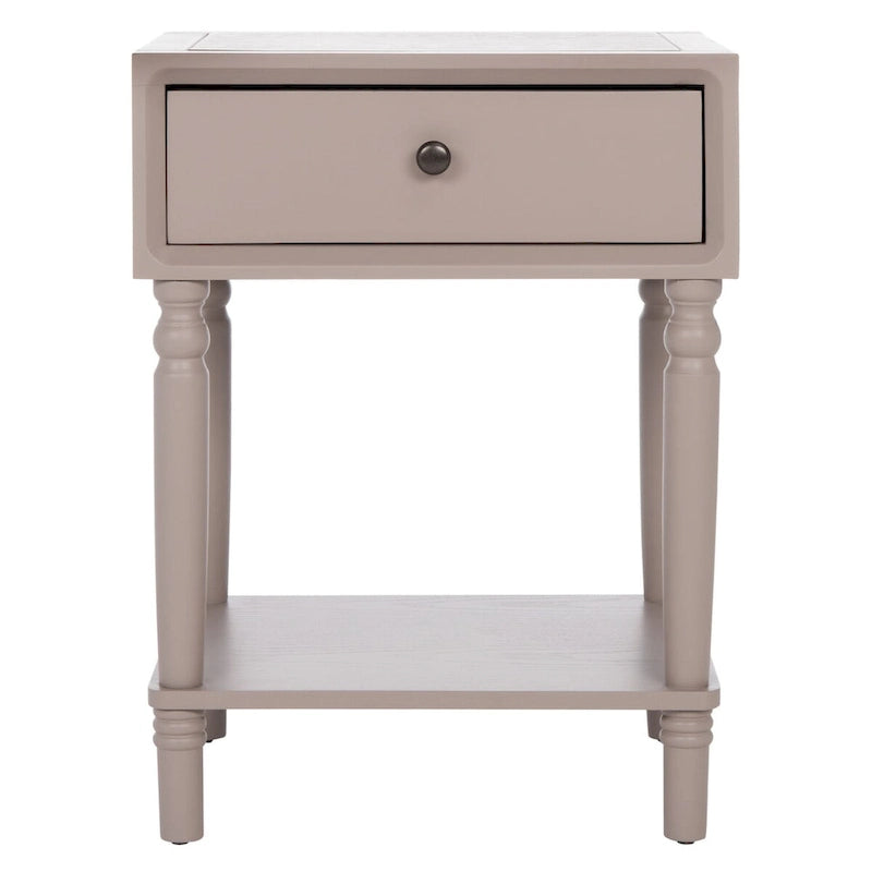 Pine Wood End Table with Sculptured Legs (18"W x 15"D x 24"H)