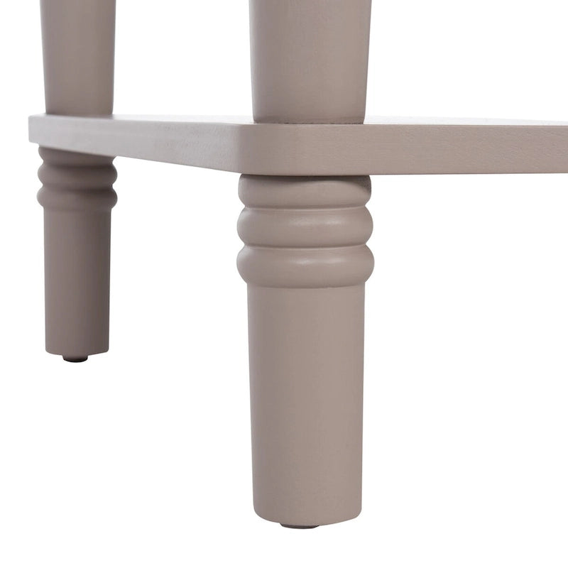 Pine Wood End Table with Sculptured Legs (18"W x 15"D x 24"H)