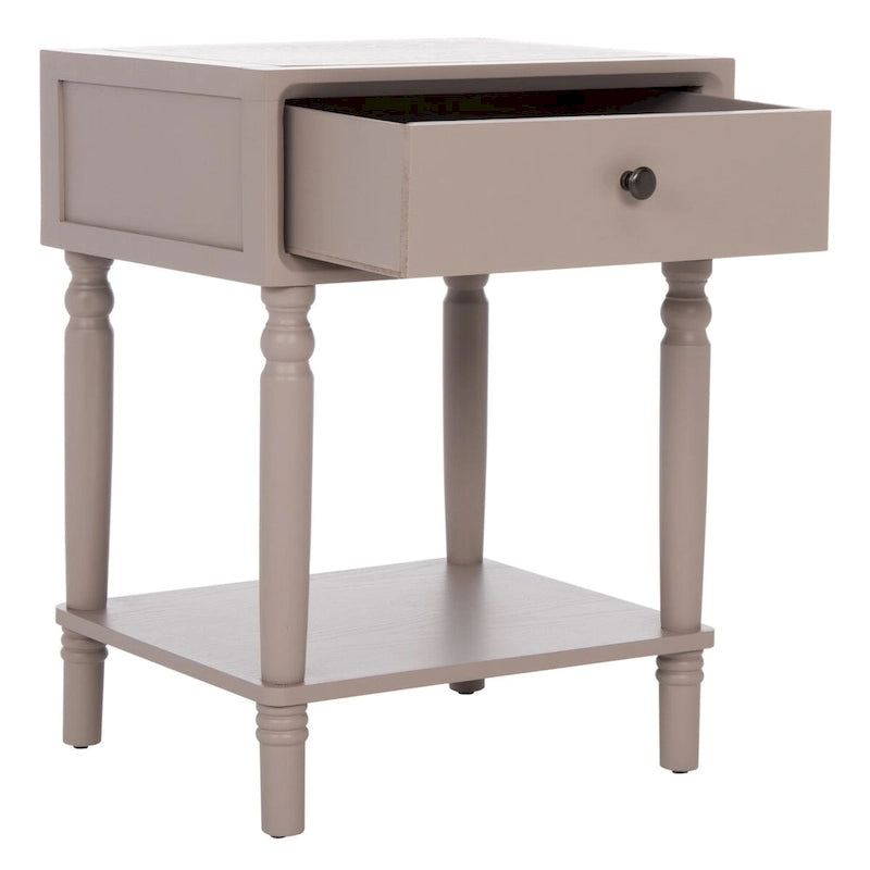 Pine Wood End Table with Sculptured Legs (18"W x 15"D x 24"H)