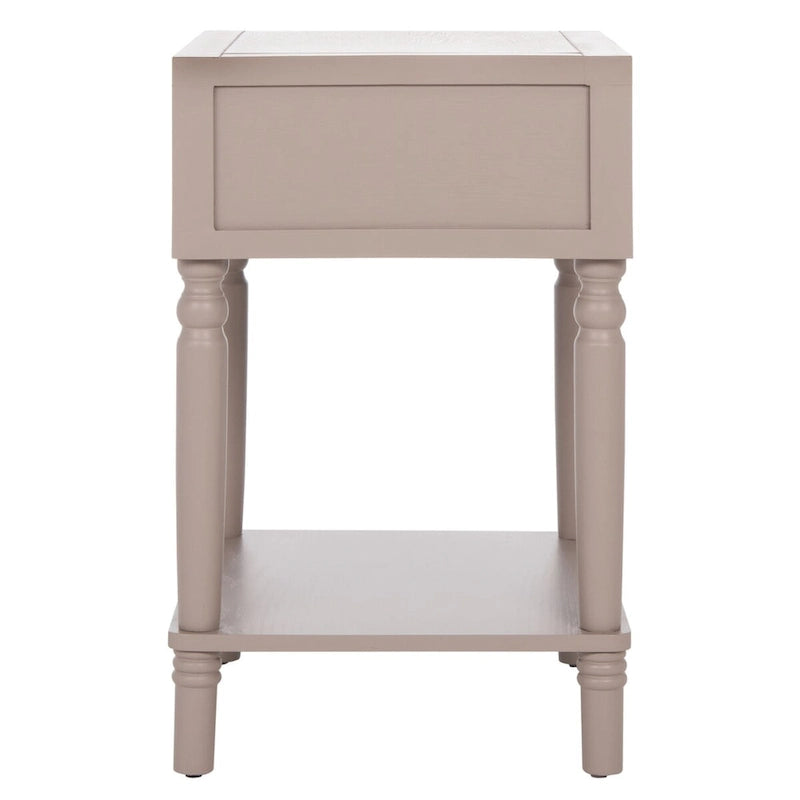 Pine Wood End Table with Sculptured Legs (18"W x 15"D x 24"H)