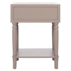 Pine Wood End Table with Sculptured Legs (18"W x 15"D x 24"H)