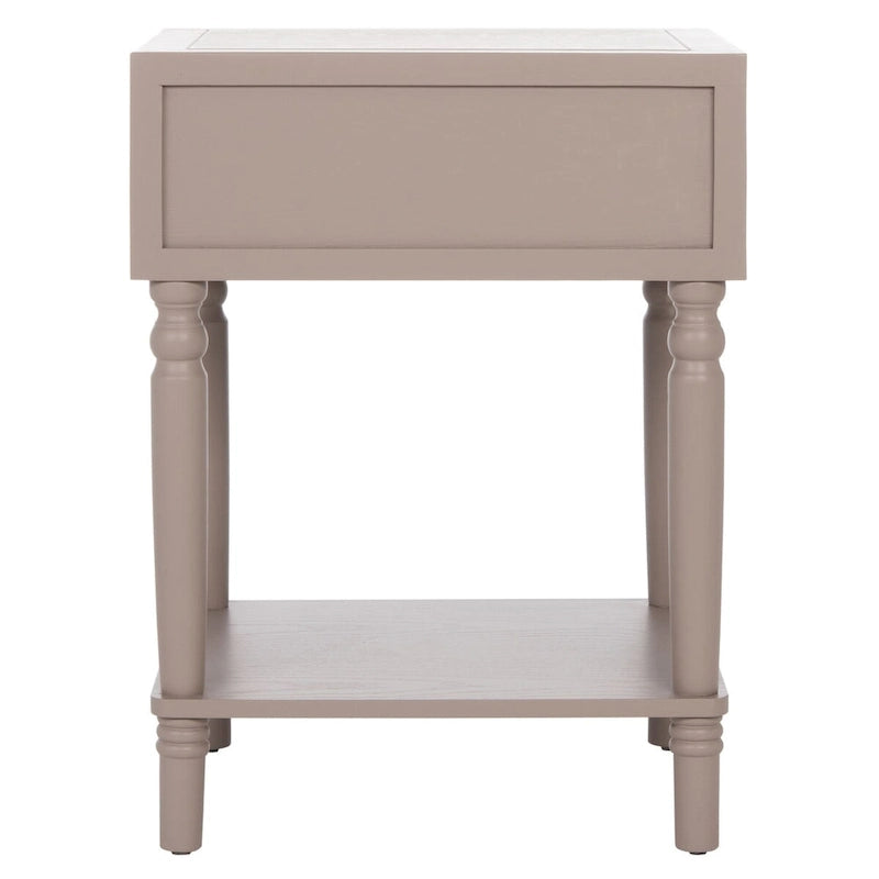 Pine Wood End Table with Sculptured Legs (18"W x 15"D x 24"H)