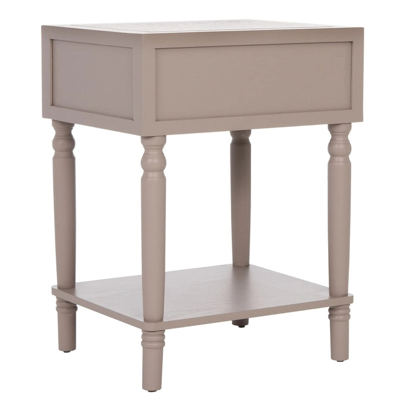 Pine Wood End Table with Sculptured Legs (18"W x 15"D x 24"H)