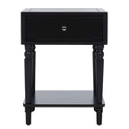 Pine Wood End Table with Sculptured Legs (18"W x 15"D x 24"H)