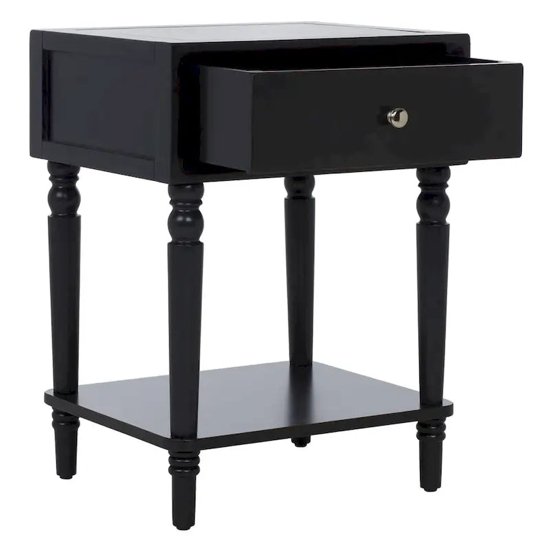 Pine Wood End Table with Sculptured Legs (18"W x 15"D x 24"H)