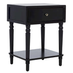Pine Wood End Table with Sculptured Legs (18"W x 15"D x 24"H)