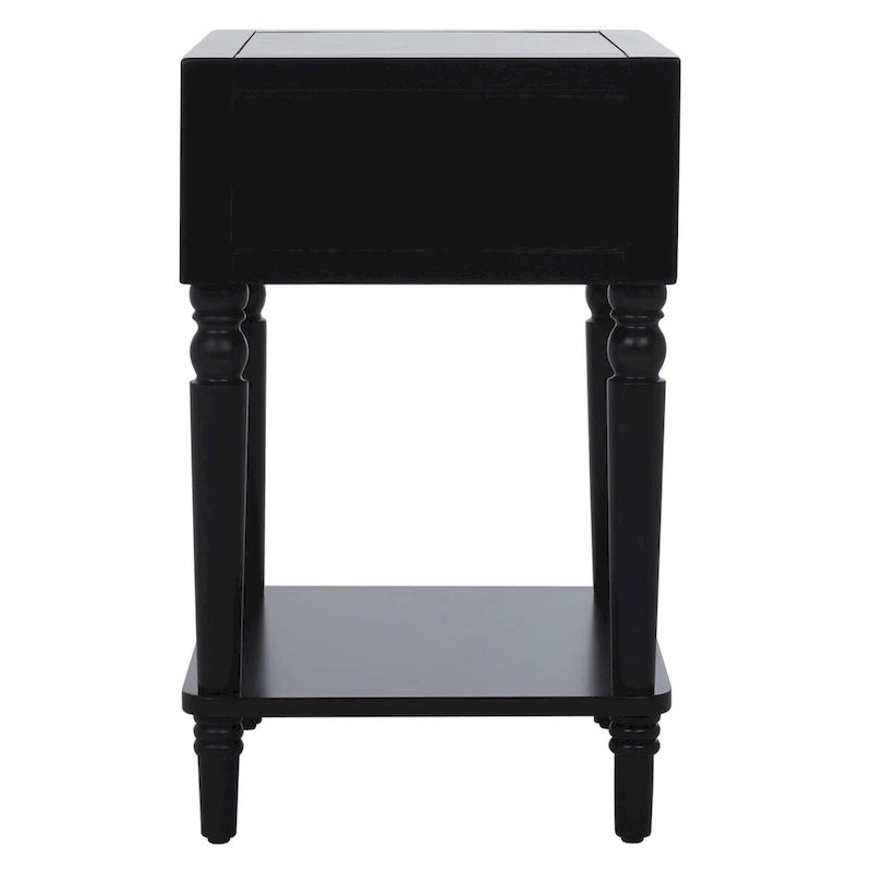 Pine Wood End Table with Sculptured Legs (18"W x 15"D x 24"H)