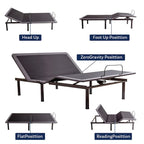 Adjustable Bed Frame, Head & Foot Incline, Wireless Remote Control, Zero Gravity Adjustable Bed Base