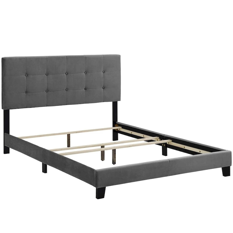 Copper Grove Belimanastir Queen Upholstered Velvet Bed