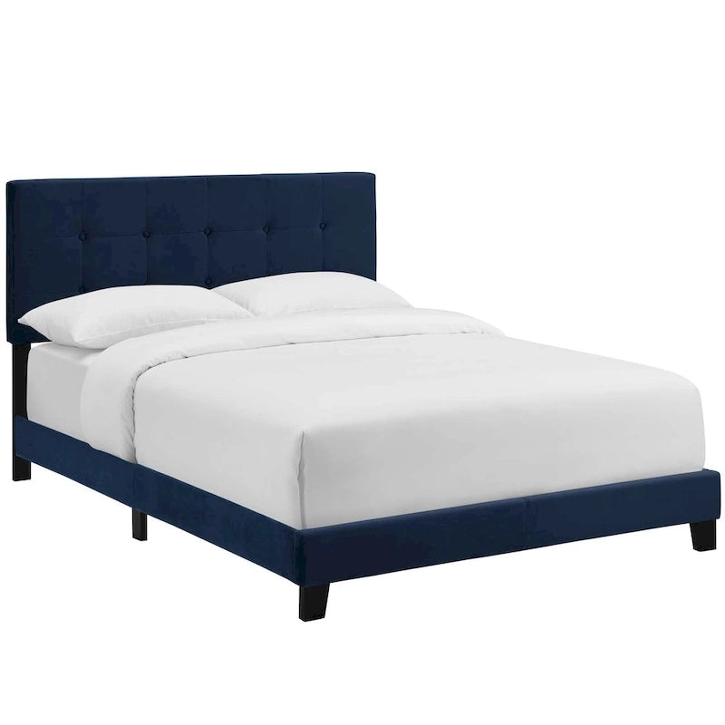 Copper Grove Belimanastir Queen Upholstered Velvet Bed