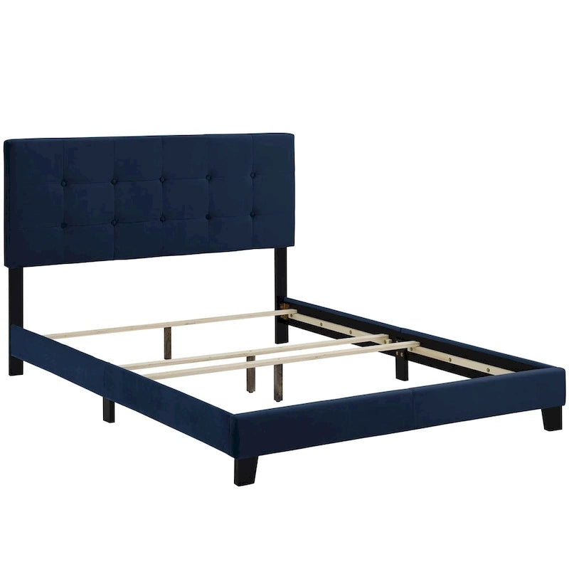 Copper Grove Belimanastir Queen Upholstered Velvet Bed