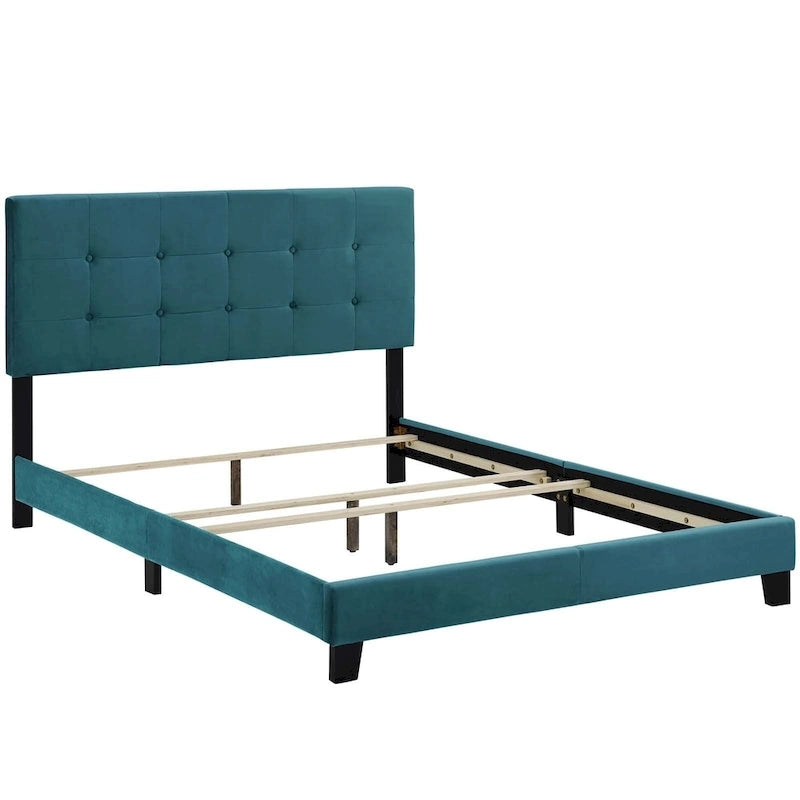 Copper Grove Belimanastir Queen Upholstered Velvet Bed