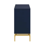 Mid-Century Storage Cabinet with Gold Metal Base - 3 Drawer (31")