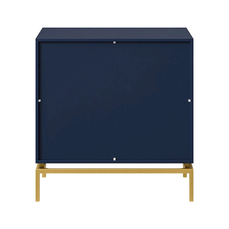 Mid-Century Storage Cabinet with Gold Metal Base - 3 Drawer (31")