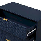 Mid-Century Storage Cabinet with Gold Metal Base - 3 Drawer (31")