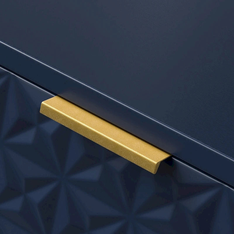 Mid-Century Storage Cabinet with Gold Metal Base - 3 Drawer (31")