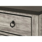 Aimon 3 Piece Gray Rustic Panel Bedroom Set
