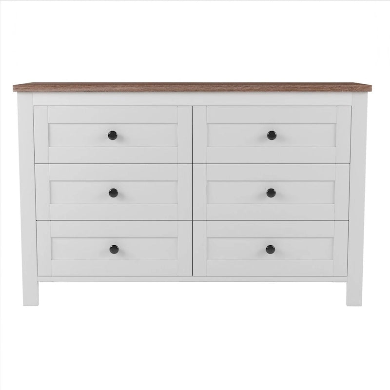 3-Pieces Bedroom Sets Farmhouse Platform Bed with Nightstand and Dresser