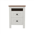 3-Pieces Bedroom Sets Farmhouse Platform Bed with Nightstand and Dresser