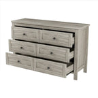 3-Pieces Bedroom Sets Farmhouse Platform Bed with Nightstand and Dresser
