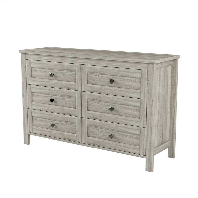 3-Pieces Bedroom Sets Farmhouse Platform Bed with Nightstand and Dresser