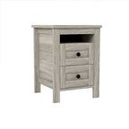 3-Pieces Bedroom Sets Farmhouse Platform Bed with Nightstand and Dresser