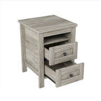 3-Pieces Bedroom Sets Farmhouse Platform Bed with Nightstand and Dresser