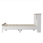 3-Pieces Bedroom Sets Farmhouse Platform Bed with Nightstand and Dresser