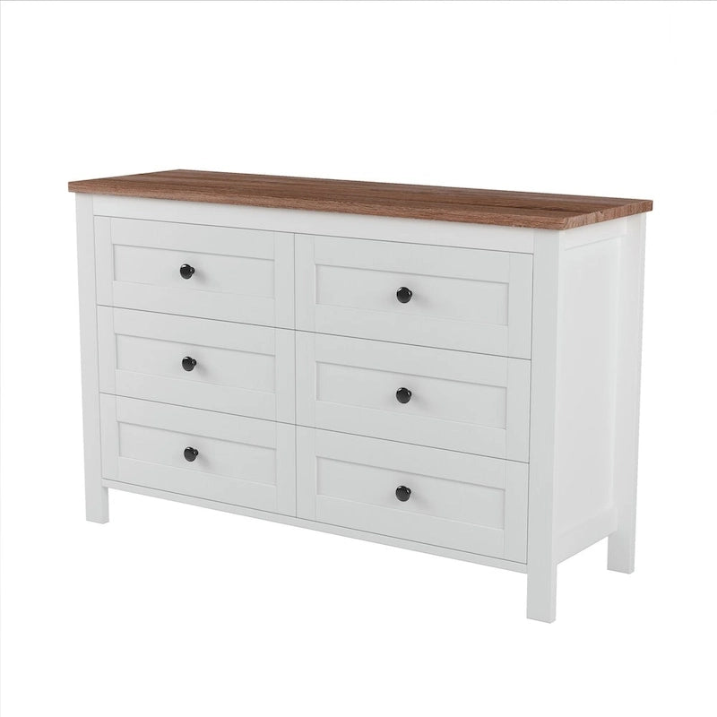 3-Pieces Bedroom Sets Farmhouse Platform Bed with Nightstand and Dresser