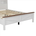 3-Pieces Bedroom Sets Farmhouse Platform Bed with Nightstand and Dresser