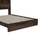4-Pieces Bedroom Sets Queen Size Wooden Bed with 2 Nightstands and 1 Dresser
