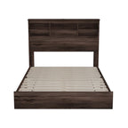 4-Pieces Bedroom Sets Queen Size Wooden Bed with 2 Nightstands and 1 Dresser