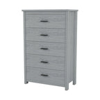 4-Pieces Bedroom Sets Queen Size Wooden Bed with 2 Nightstands and 1 Dresser