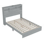 4-Pieces Bedroom Sets Queen Size Wooden Bed with 2 Nightstands and 1 Dresser
