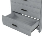 4-Pieces Bedroom Sets Queen Size Wooden Bed with 2 Nightstands and 1 Dresser