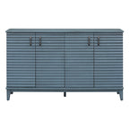 4-Door Sideboard Buffet Cabinet - Pine Wood with Adjustable Shelves (60")