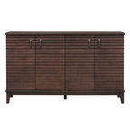 4-Door Sideboard Buffet Cabinet - Pine Wood with Adjustable Shelves (60")