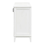 4-Door Sideboard Buffet Cabinet - Pine Wood with Adjustable Shelves (60")