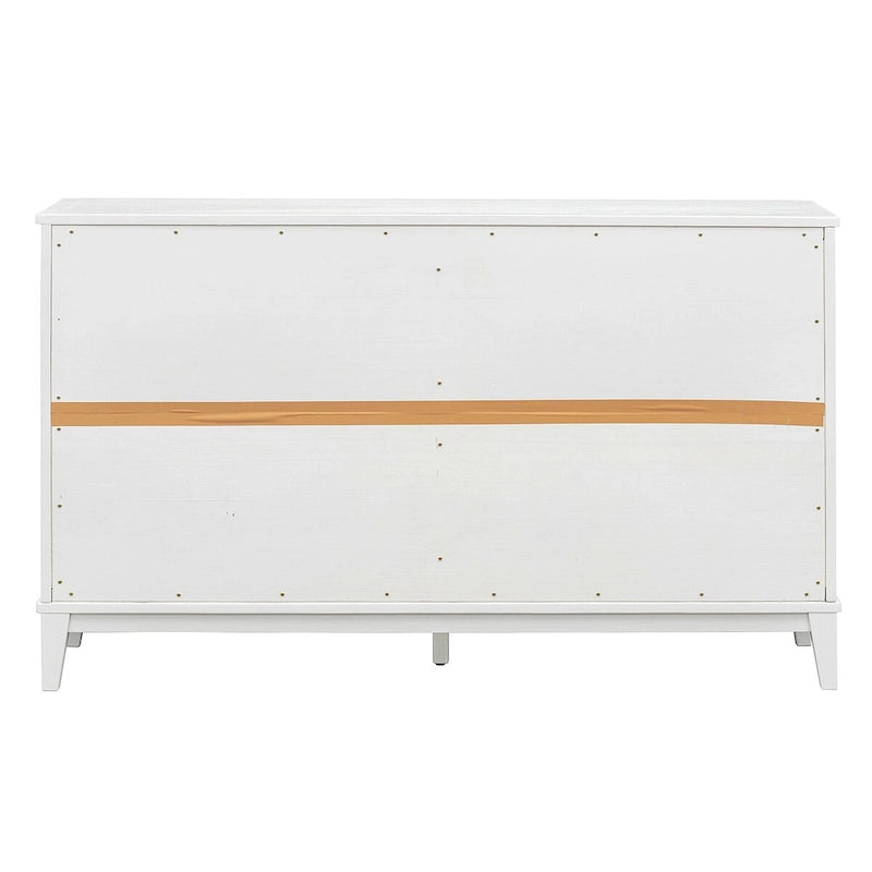 4-Door Sideboard Buffet Cabinet - Pine Wood with Adjustable Shelves (60")