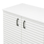 4-Door Sideboard Buffet Cabinet - Pine Wood with Adjustable Shelves (60")